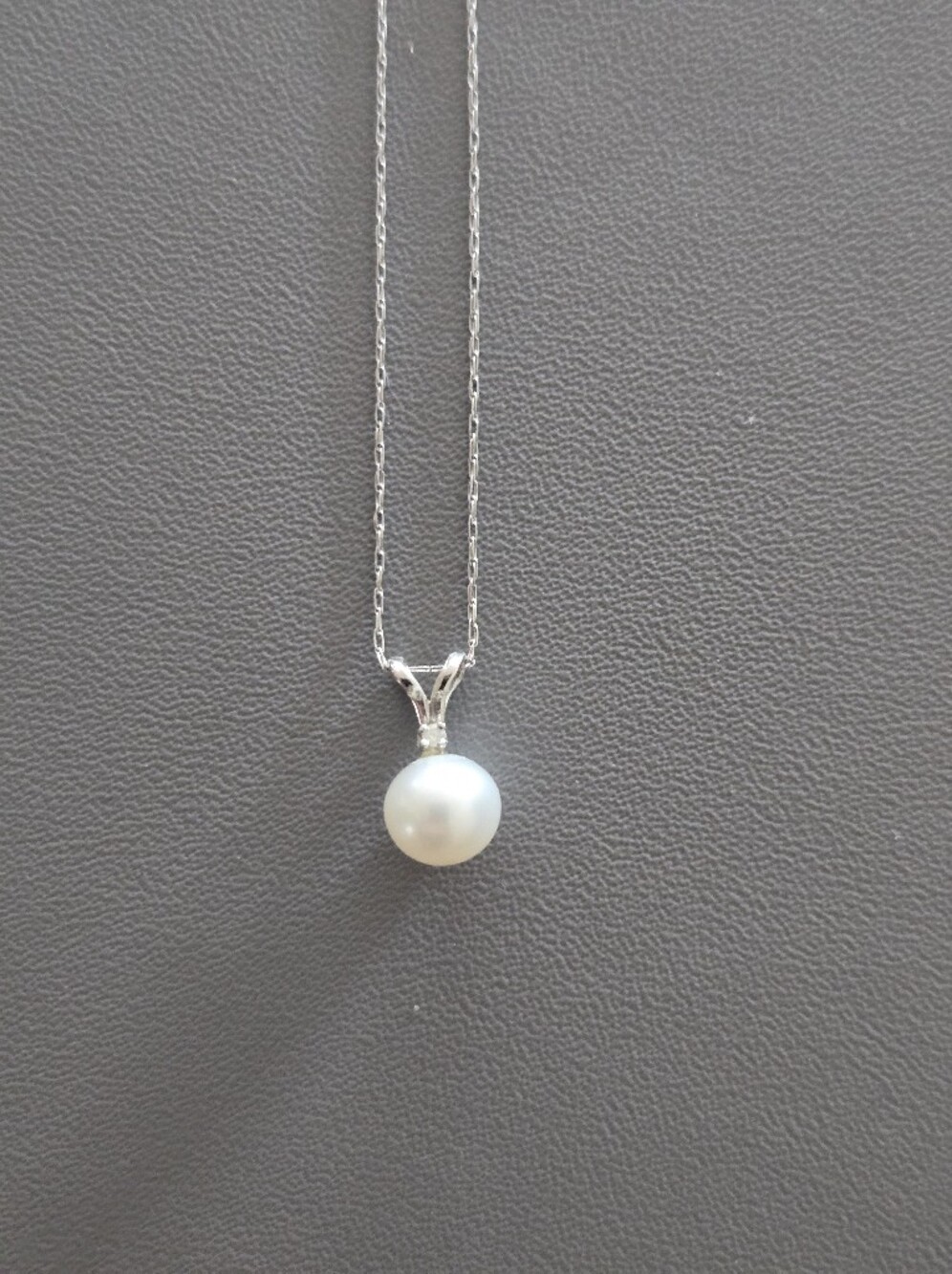 Pearl And Diamond Accent Necklace